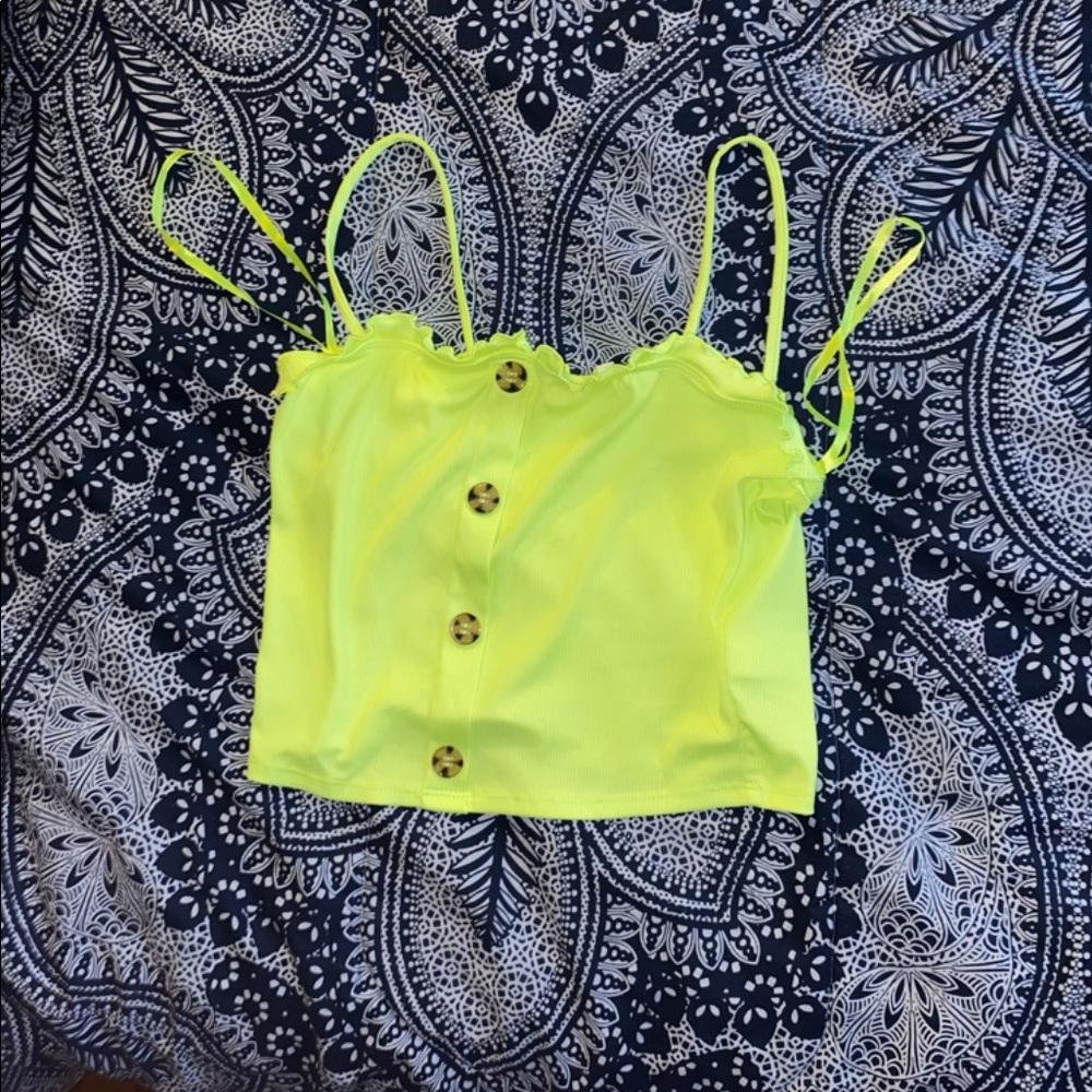 Lime Green Crop Top